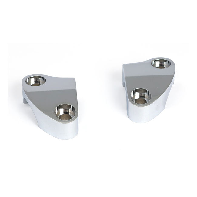 MCS Handlebar Top Clamp Set. Chrome, Plain – 1973–2022 Various Big Twin; XL Sportster…