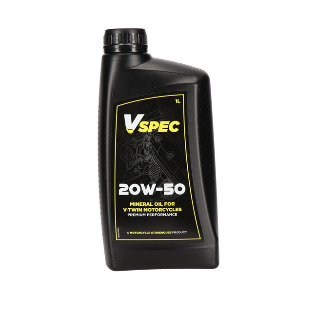 Vspec 20W50 (Mineral) Motor Oil. 1 Liter Bottle – 1984–2017 Big Twin; 1986–2022 XL…