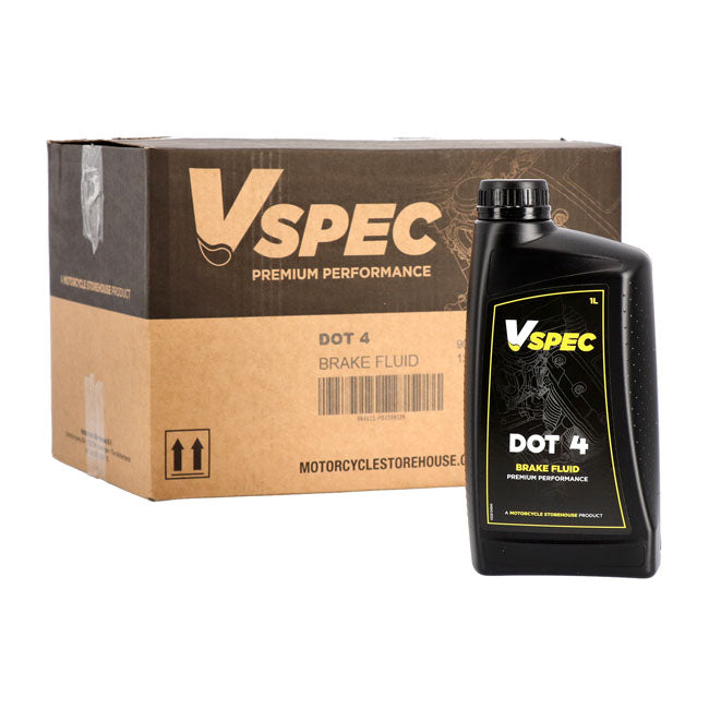 Vspec Brake Fluid DOT 4. 1 Liter – 2006–2026 Softail; 2006–2017 Dyna…