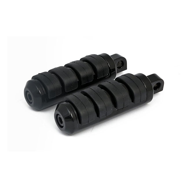 MCS Comfort Foot Pegs. Small Diameter. Black – All Traditional H-D Male Mount