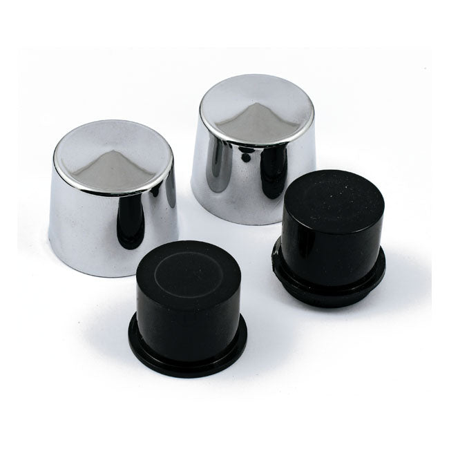 MCS Smoothtopps, Push-on Bolt Cover Set. Chrome – 1973–2017 H-D