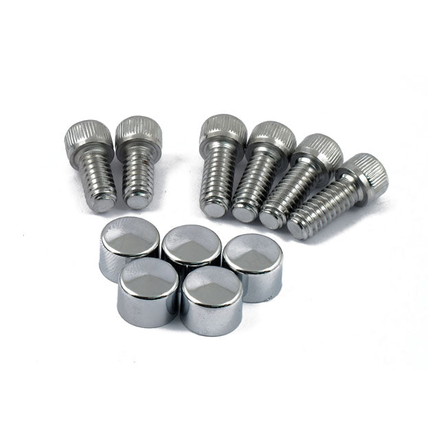 MCS Smoothtopps, Push-on Bolt & Cover Kit. Chrome – 1986–2003 XL Sportster
