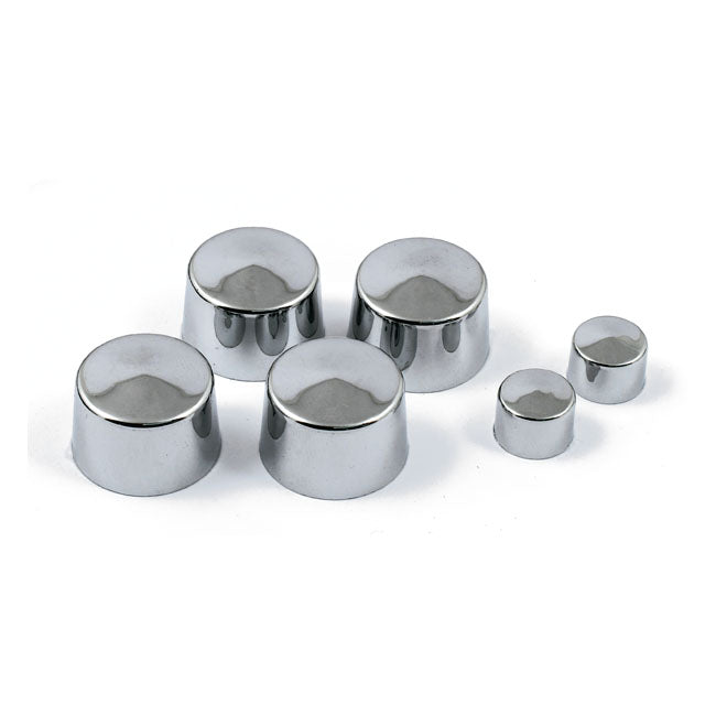 MCS Smoothtopps, Push-on Bolt Cover Set. Chrome – 2008–2026 Softail; 2008–2017 Dyna…