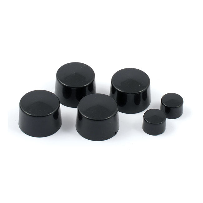 MCS Smoothtopps, Push-on Bolt Cover Set. Black – 2008–2026 Softail; 2008–2017 Dyna…