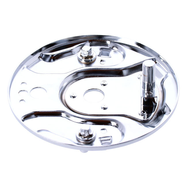 MCS Rear Hydraulic Brake Backing Plate, Chrome – 1958–1962 Big Twin