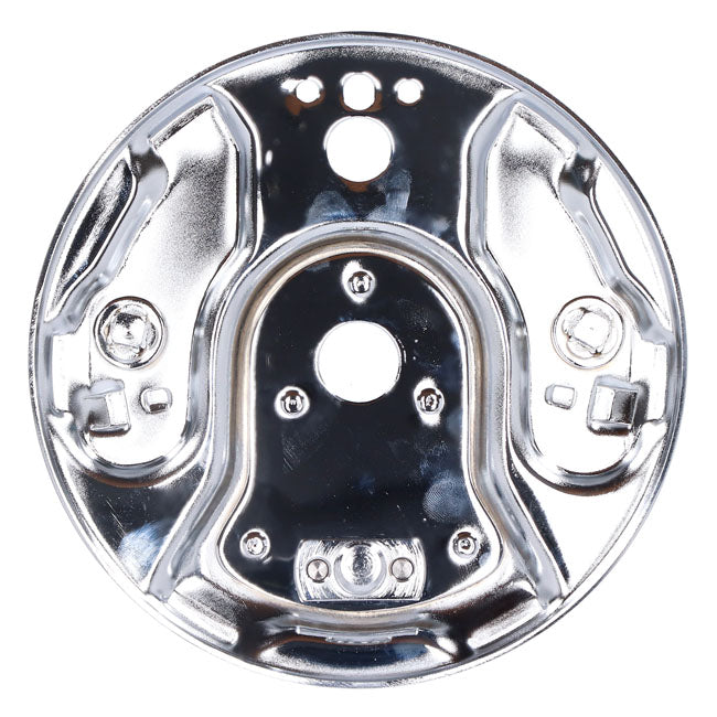 MCS Rear Hydraulic Brake Backing Plate, Chrome – 1958–1962 Big Twin