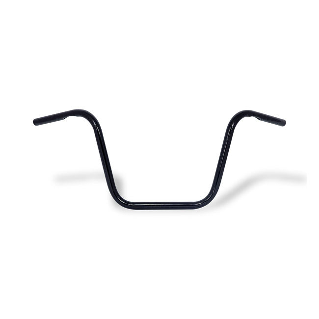 MCS Apehanger Handlebar, 12" Rise, 1" Black – 1982–2022 H-D with 1" I.D. Risers