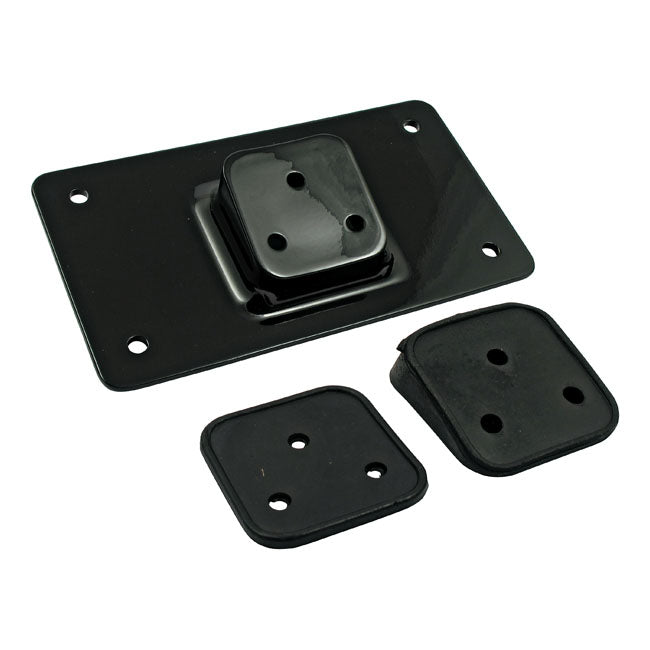 MCS License Plate Bracket, Flat. Black – Universal