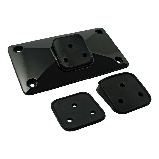 MCS License Plate Bracket, Pyramid. Black – Universal