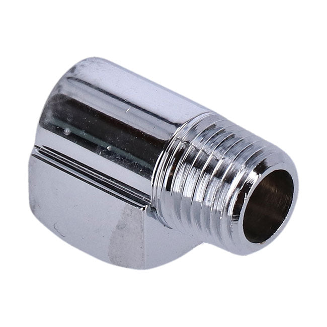 Gardner-Westcott Adapter Oil Line Fitting, 90 Degrees. 1/4" NPT. Chrome