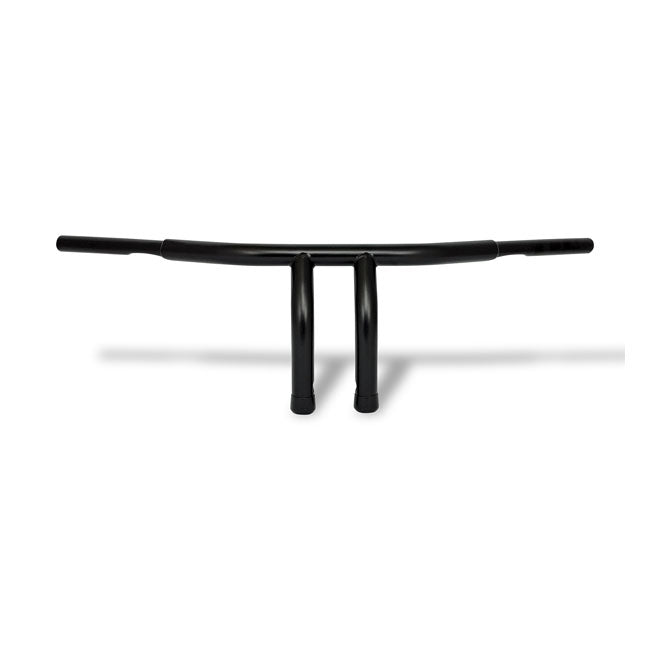 MCS Fat 1-1/4" Tiller Bar, 8" Rise, Black – 1982–2022 H-D with 3-1/2" Mount Bolt…