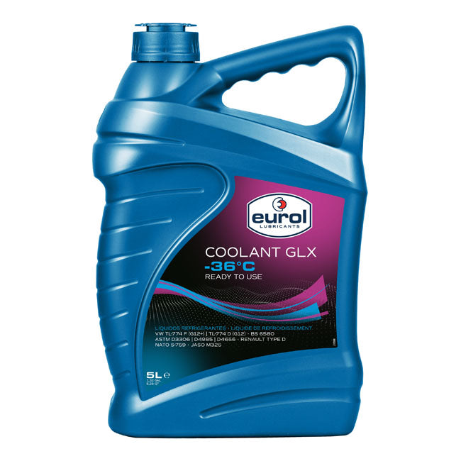 Eurol GLX Engine Coolant -36°C. 5 Liter – 2014–2024 Twin Cooled FLT/Touring…