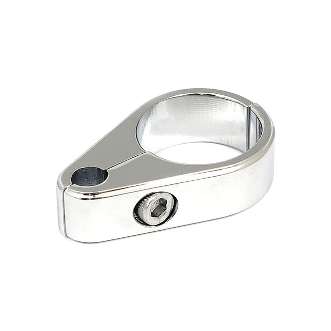 MCS 2-Piece Frame Cable Clamp. Throttle. Chrome
