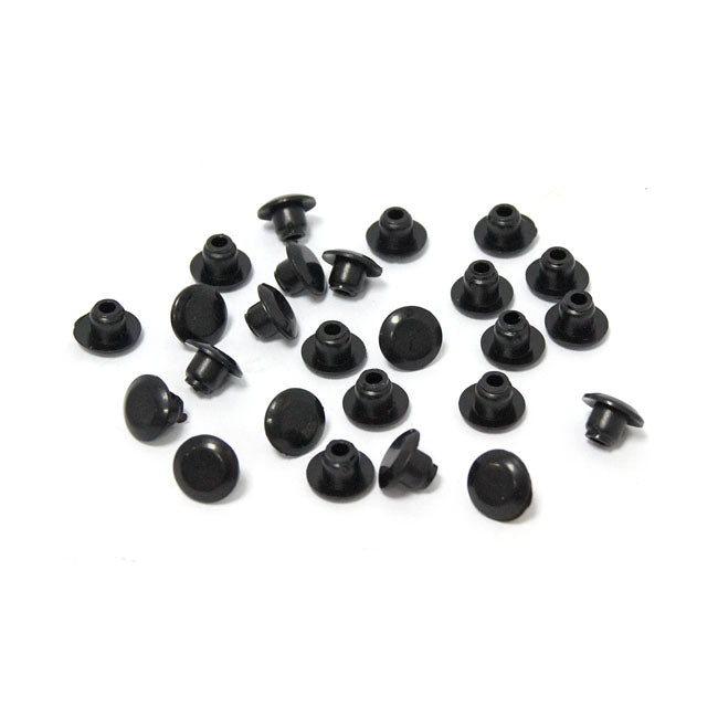 MCS Push-in Mushroom Allen Head Plugs 1/4". Black – 1/4" Threaded Allen Head Bolts