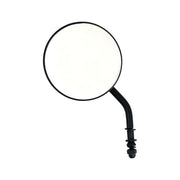 MCS Steel 4" Round Mirror. Black, Short Stem – 65-UP H-D