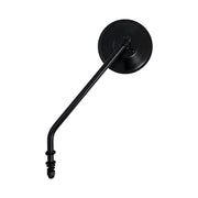 MCS Steel 4" Round Mirror. Black, Long Stem – 65-UP H-D