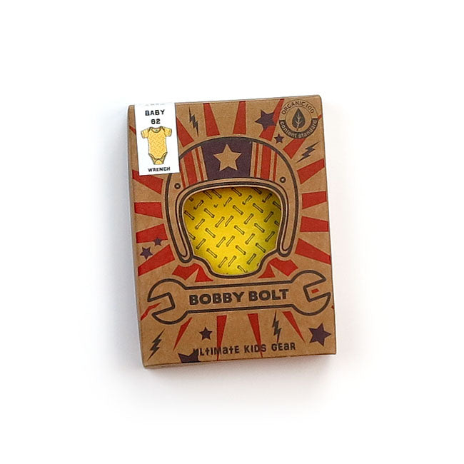Bobby Bolt Wrench Bodysuit Yellow – Kids Size 62