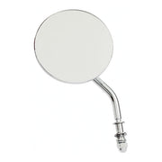 MCS Steel 4" Round Mirror. Chrome, Short Stem – 65-UP H-D