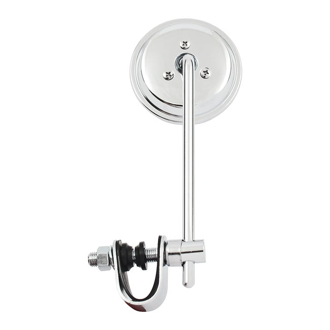 MCS Round Clamp-on Style Steel Mirror, 3" with 6" Stem – 65-UP H-D