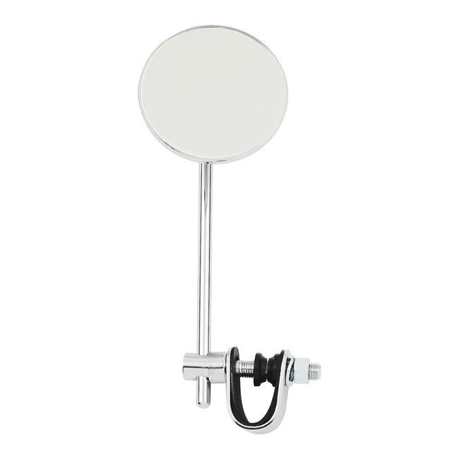 MCS Round Clamp-on Style Steel Mirror, 3" with 6" Stem – 65-UP H-D