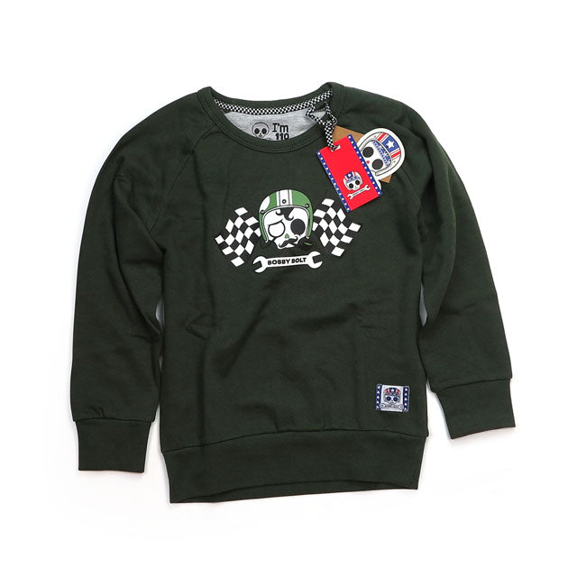 Bobby Bolt Sir Bobby Sweater Army Green – Kids Size 110/116