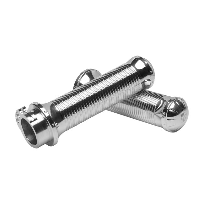 Misano Handlebar Grip Set. Chrome