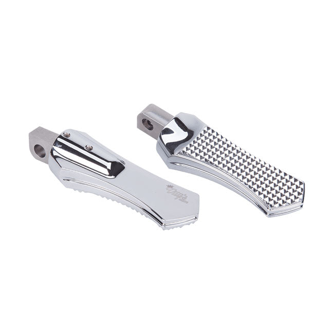 Diamond Rider Foot Pegs, Chrome
