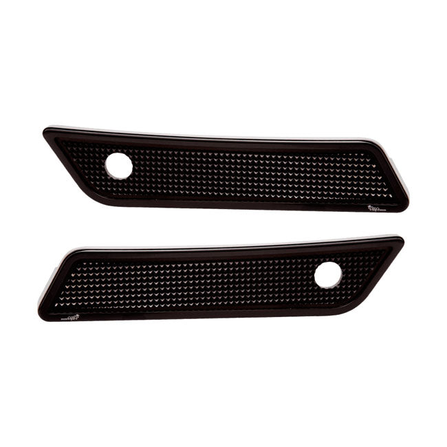 Diamond Saddlebag Latch Cover Set. Black