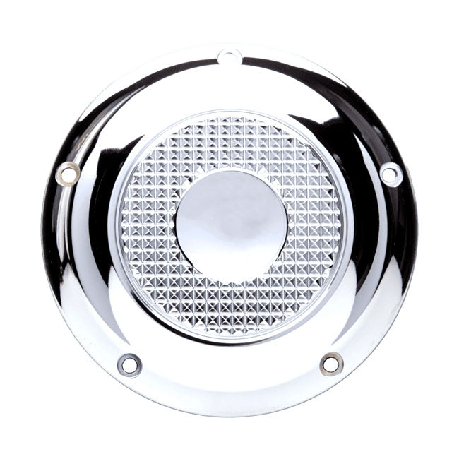 Diamond Derby Cover. Chrome