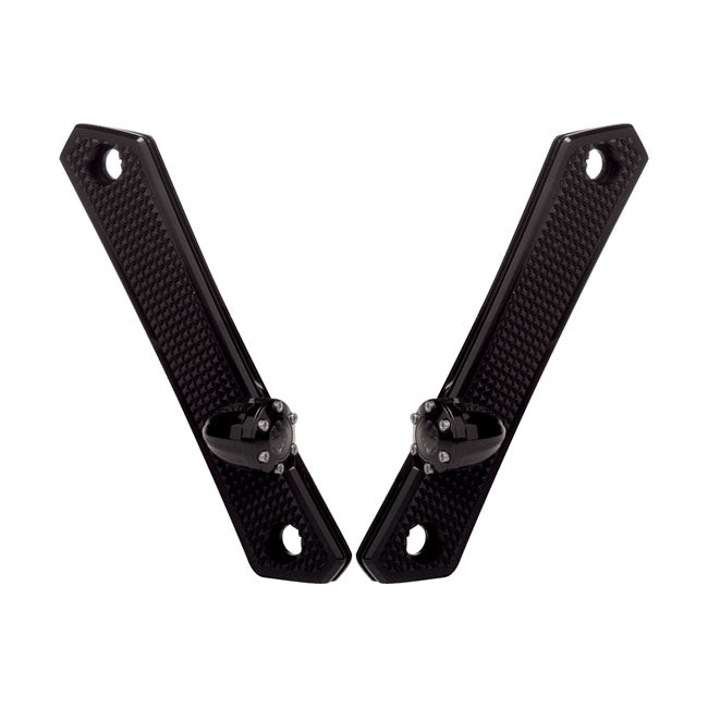 Diamond Front Turn Signals, Black. ECE Appr.
