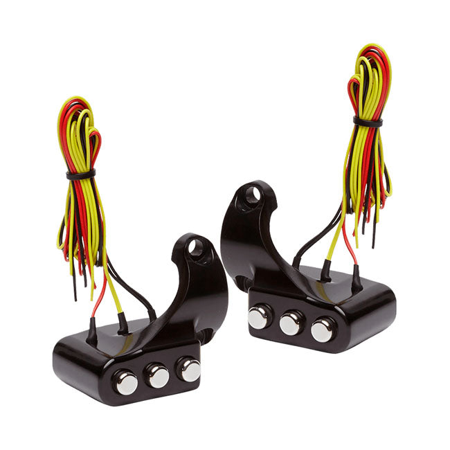 3 button switch housing left, black