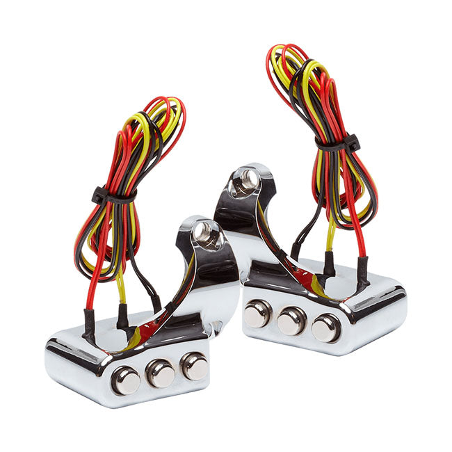 3 button switch housing right, chrome