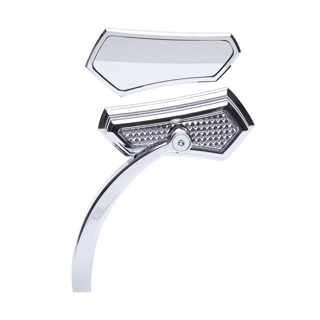 Diamond mirror. Left side, chrome