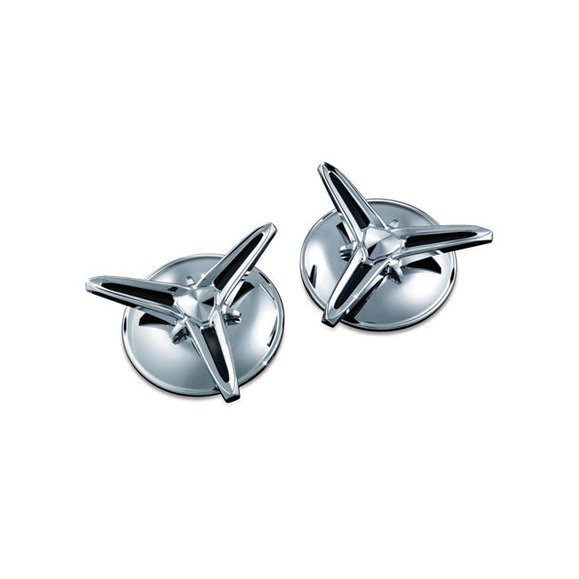 Kuryakyn Knock-Off Center Caps for Trikes. Chrome – Trikes: 2009–2025 FLHTCUTG Tri Glide…