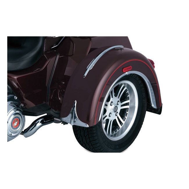Kuryakyn Trike Rear Fender Accents. Chrome – 2009–2025 FLHTCUTG Tri Glide UItra…