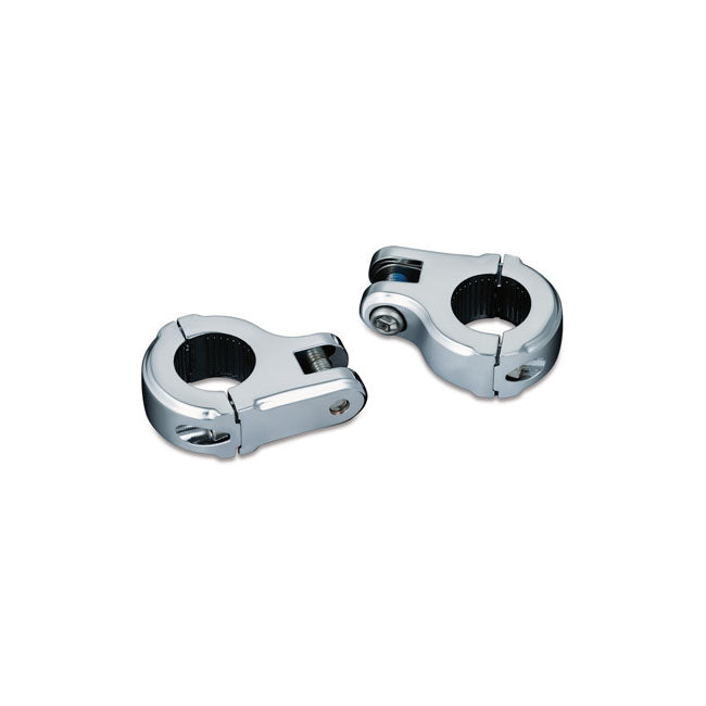 Kuryakyn Brute Highway Peg Mounts. Chrome – 1-1/4" Engine Guards or Tubing