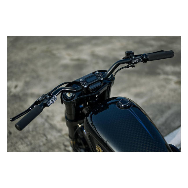Rough Crafts M8 Softail 1.3" Finned Risers. Black – 2018–2024 Softail with OEM Digital…
