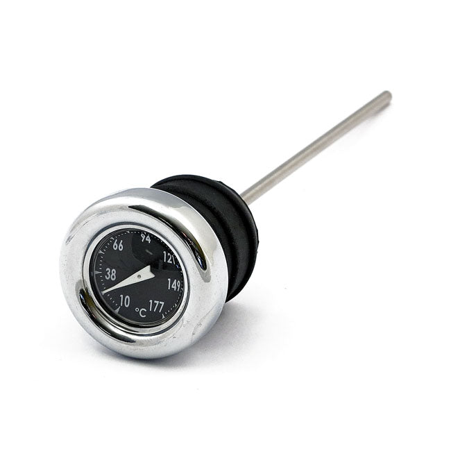 MCS Oil Tank Dipstick with Temperature Gauge. Chrome Black Face – 1970–1984 Big Twin; 1970–1978 XL…
