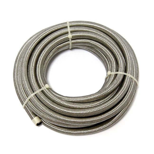 MCS Braided Hose 5/16" (8mm). Stainless Clear