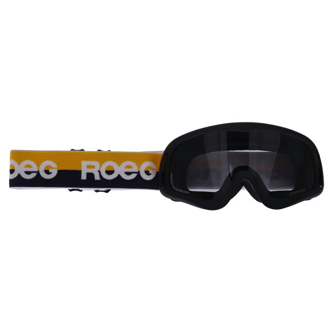 Roeg Peruna Yellow Stripe Goggle Black and Yellow/Blue Strap – One Size Fits Most