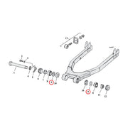 MCS Bearing Spacer, Inner. Swingarm – 1954–1981 K; XL Sportster (2 Used)