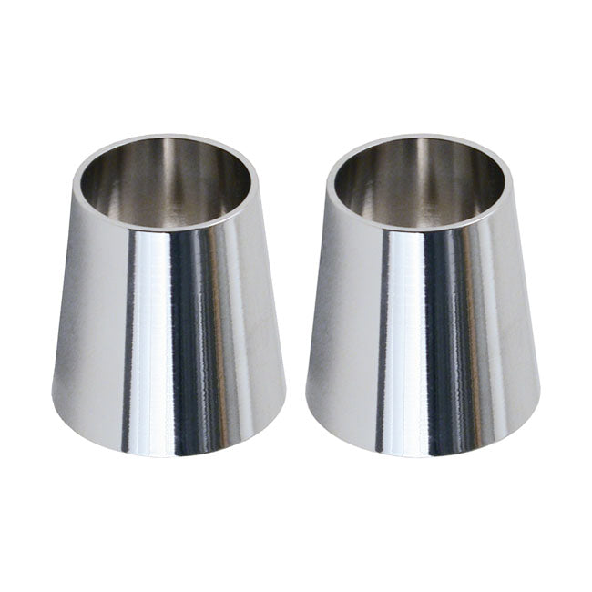 Paughco Handlebar Grip Cones for Internal Throttle. Chrome – Customs with Internal Throttle