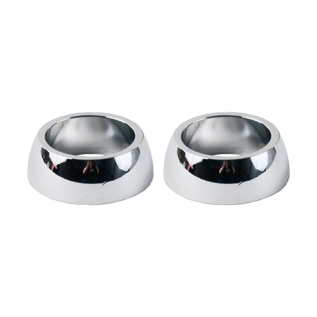 Paughco Handlebar Grip Cones for Internal Throttle. Chrome – Customs with Internal Throttle