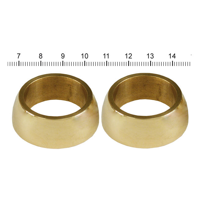 Paughco Handlebar Grip Cones for Internal Throttle. Brass – Customs with Internal Throttle