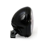 MCS 7" H4 Headlamp for FL Models. Clear Lens. Black – 1986–2017 FLST Models with 7" Headlamps