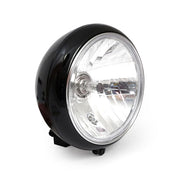 MCS 7" H4 Headlamp for FL Models. Clear Lens. Black – 1986–2017 FLST Models with 7" Headlamps