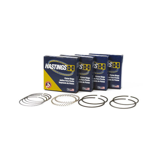 Hastings 3-1/2" Bore Piston Rings Chr/Moly. +.005" – L1978–1984 Big Twin Shovel 1340CC