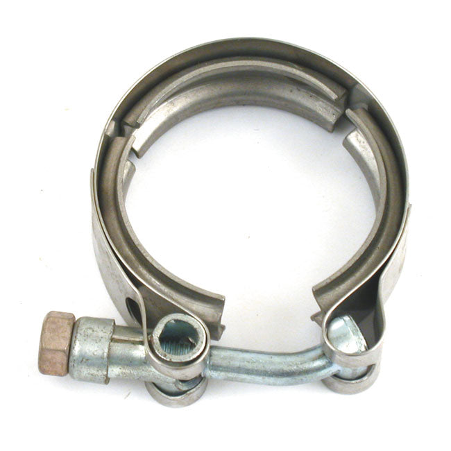 Paughco FLT 1-7/8" Muffler Clamp. V-style. Chrome – L1985–1994 FLT/Touring