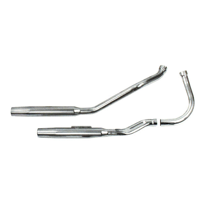 Paughco Tapered Exhaust (38"). Chrome – 1958–1964 Panhead with Swingarm Frame