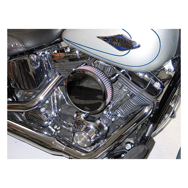 K&N Street Metal High-Flow Air Intake Weld, Chrome for 00-15 Softail; 99-17 Dyna (Excl. 2017 FXdls); 02-07 Touring . (Cv Carb & Delphi Inj)